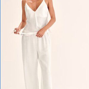 H&M Wide Leg Linen Drawstring Pants
